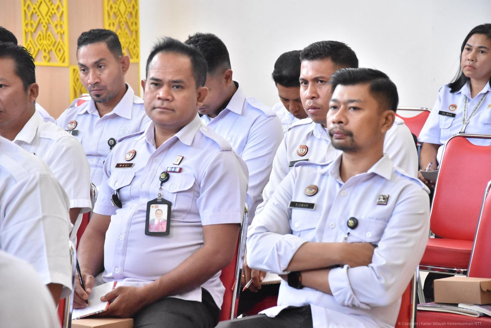 Ikut Sosialisasi Permenkumham Nomor 24 Tahun 2023, Lapas Kupang Komit Tingkatkan Kedisiplinan Pegawai